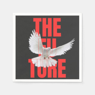 The Future – Motivational Typography Quote Napkins