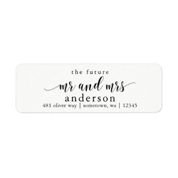 The Future Mr And Mrs Glyph Return Address Labels by autumnandpine at Zazzle