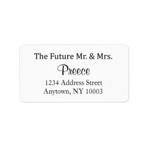The Future Mr and Mrs Labels, Wedding Stickers