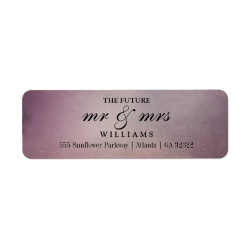 The Future Mr and Mrs Return Address Label
