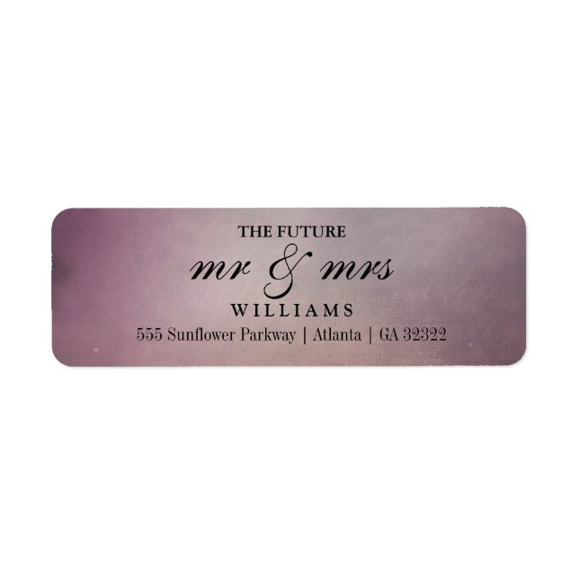 The Future Mr and Mrs Return Address Label (Front)
