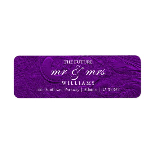 The Future Mr and Mrs Return Address Label