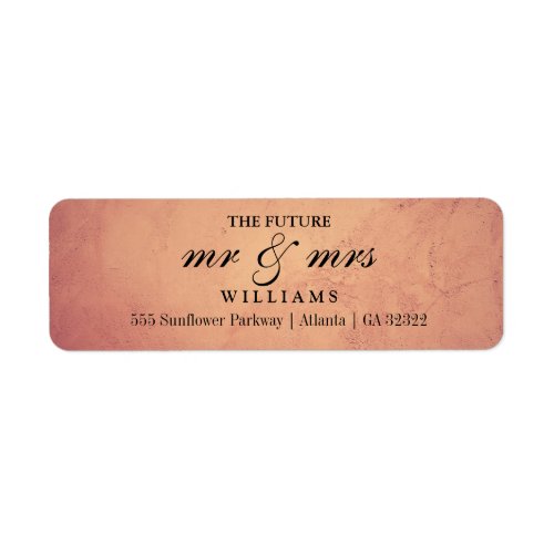 The Future Mr and Mrs Return Address Label