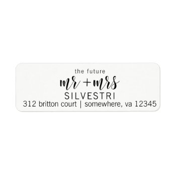 The Future Mr And Mrs Return Address Labels by autumnandpine at Zazzle