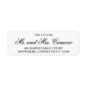 The Future Mr and Mrs Return Address Labels