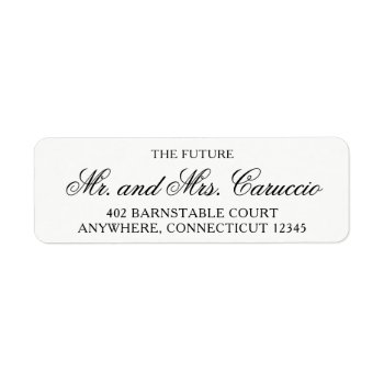 The Future Mr And Mrs Return Address Labels by autumnandpine at Zazzle