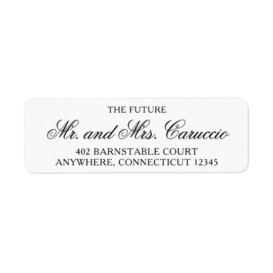 the future mr and mrs return address labels zazzle com