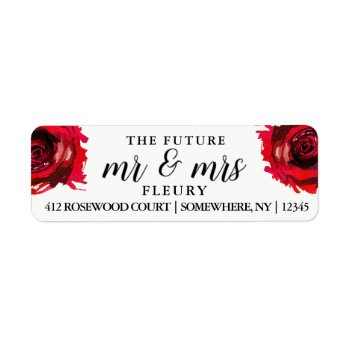 The Future Mr And Mrs Return Address Labels Rose by autumnandpine at Zazzle
