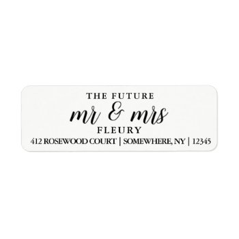 The Future Mr And Mrs Return Address Labels Small by autumnandpine at Zazzle