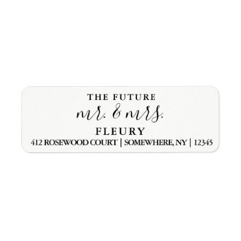 The Future Mr And Mrs Return Address Labels Small by autumnandpine at Zazzle