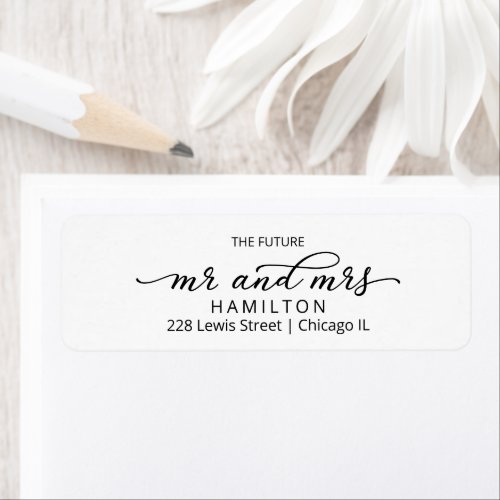 The Future Mr and Mrs Save The Date Return Address Label