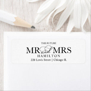 The Future Mr and Mrs Save The Date Return Address Label