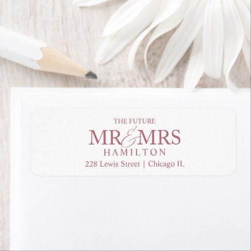 The Future Mr and Mrs Save The Date Return Address Label