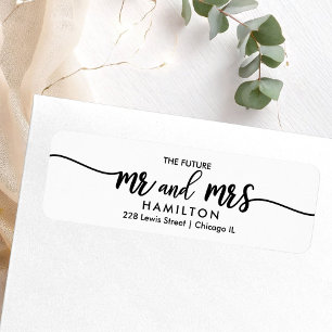 The Future Mr and Mrs Save The Date Return Address Label