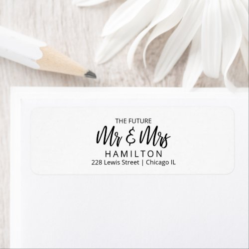 The Future Mr and Mrs Save The Date Return Address Label