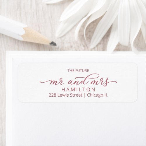 The Future Mr and Mrs Save The Date Return Address Label
