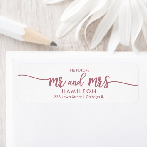 The Future Mr and Mrs Save The Date Return Address Label