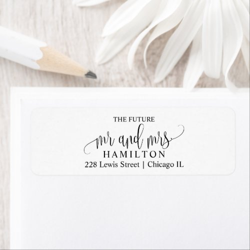 The Future Mr and Mrs Save The Date Return Address Label