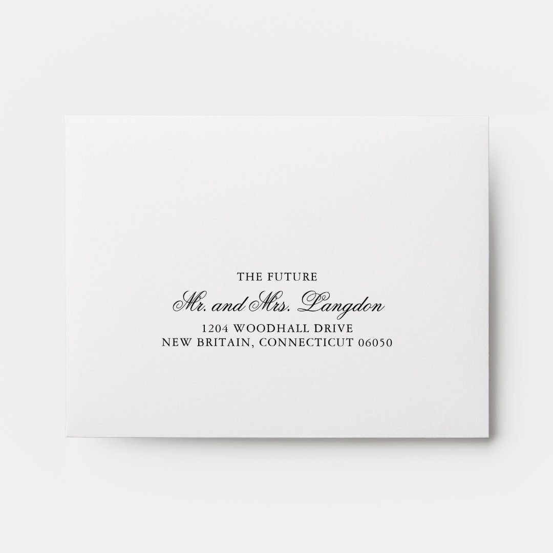 The Future Mr and Mrs Self Addressed Wedding RSVP Envelope | Zazzle