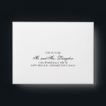 The Future Mr and Mrs Self Addressed Wedding RSVP Envelope<br><div class="desc">Formal wedding RSVP self addressed envelope featuring "The Future Mr. and Mrs." along with your name in an elegant black calligraphy font and two lines of text for your return address in a serif font,  over a white background.</div>