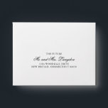 The Future Mr and Mrs Self Addressed Wedding RSVP Envelope<br><div class="desc">Formal wedding RSVP self addressed envelope featuring "The Future Mr. and Mrs." along with your name in an elegant black calligraphy font and two lines of text for your return address in a serif font,  over a white background.</div>