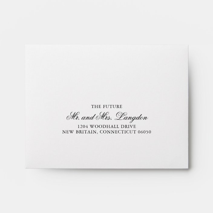 The Future Mr and Mrs Self Addressed Wedding RSVP Envelope