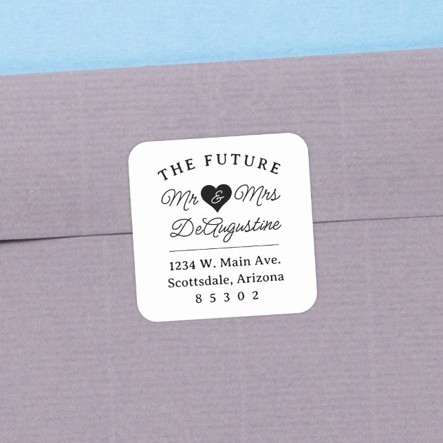 The Future Mr and Mrs Wedding Return Address Label (Creator Uploaded)