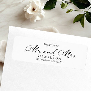 The Future Mr and Mrs Wedding Return Address Label