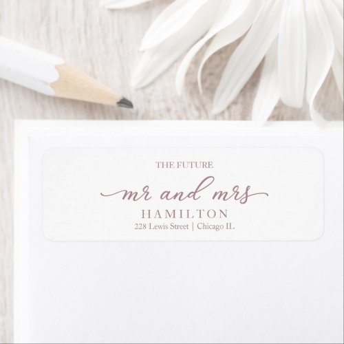 The Future Mr and Mrs Wedding Return Address Label