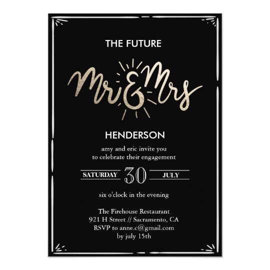 The Future Mr & Mrs Engagement Invitation | Zazzle.com