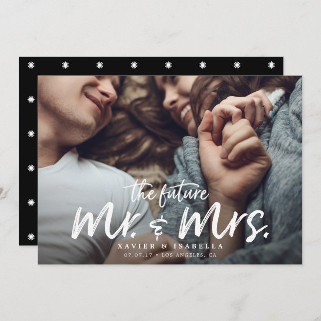 The Future Mr. & Mrs. Engagement Save The Date Invitation (Front/Back)