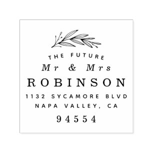 The Future Mr & Mrs Formal Wedding Return Address Self-inking Stamp