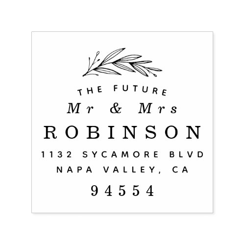 The Future Mr  Mrs Formal Wedding Return Address Self_inking Stamp