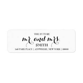 The Future Mr & Mrs Return Address Labels by autumnandpine at Zazzle