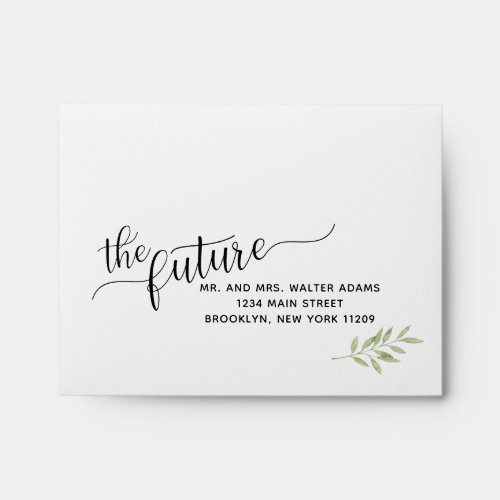 The Future Mr  Mrs RSVP Envelope Card Wedding