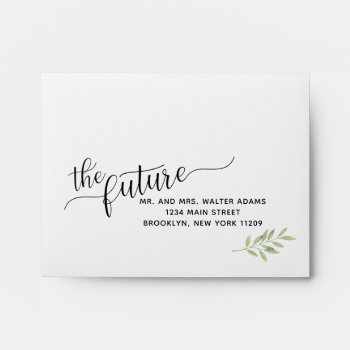 The Future Mr. & Mrs. Rsvp Envelope Card Wedding by PurplePaperInvites at Zazzle