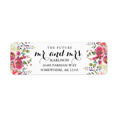 THE FUTURE MR  MRS Watercolor Address Labels