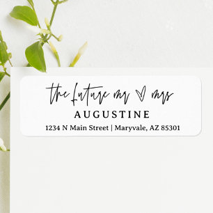 The Future Mr & Mrs Wedding Invite Return Address Label