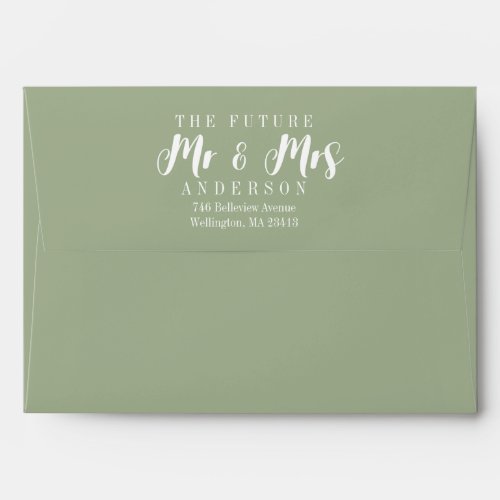 The Future Mrs and Mr 5x7 Envelopes Return Address