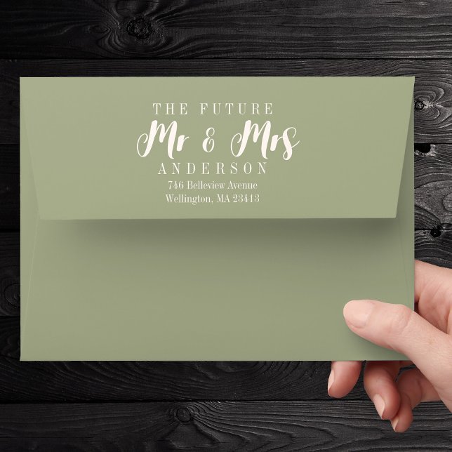 The Future Mrs and Mr 5x7 Envelopes Return Address (Creator Uploaded)