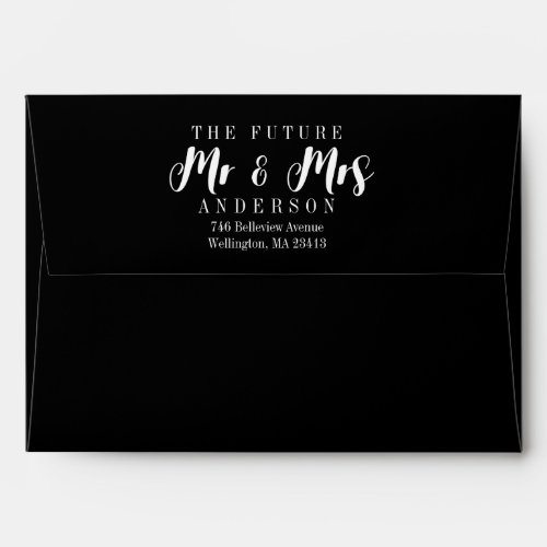 The Future Mrs and Mr Preprinted Return Address Envelope