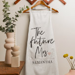 The Future Mrs and Your Name | Modern Beauty Gift Apron<br><div class="desc">Introducing "The Future Mrs and Your Name" Modern Beauty Gift Set from Zazzle Celebrate the joyous occasion of the future Mrs. with a modern beauty gift set from Zazzle that combines luxury, personalization, and style. This exclusive gift set is designed to make her feel truly special as she embarks on...</div>