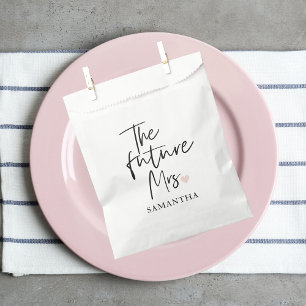 The Future Mrs and Your Name   Modern Beauty Gift Favor Bag