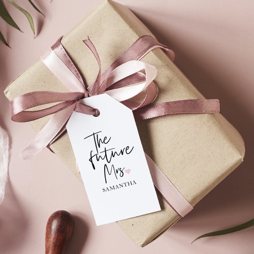 The Future Mrs and Your Name  Modern Beauty Gift Gift Tags
