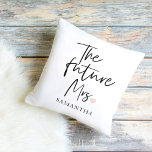 The Future Mrs and Your Name | Modern Beauty Gift Outdoor Pillow<br><div class="desc">Introducing "The Future Mrs and Your Name" Modern Beauty Gift Set from Zazzle Celebrate the joyous occasion of the future Mrs. with a modern beauty gift set from Zazzle that combines luxury, personalization, and style. This exclusive gift set is designed to make her feel truly special as she embarks on...</div>
