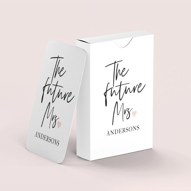 The Future Mrs and Your Name | Modern Beauty Gift Poker Cards (Creator Uploaded)