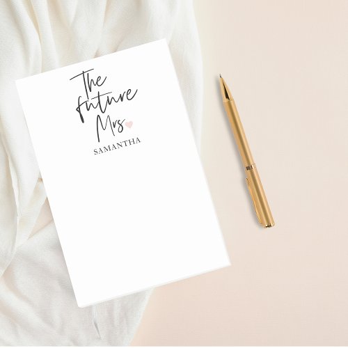 The Future Mrs and Your Name  Modern Beauty Gift Post_it Notes