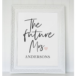 The Future Mrs and Your Name | Modern Beauty Gift Poster