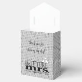 The Future Mrs. Black and White Bridal Shower Favor Boxes (Opened)