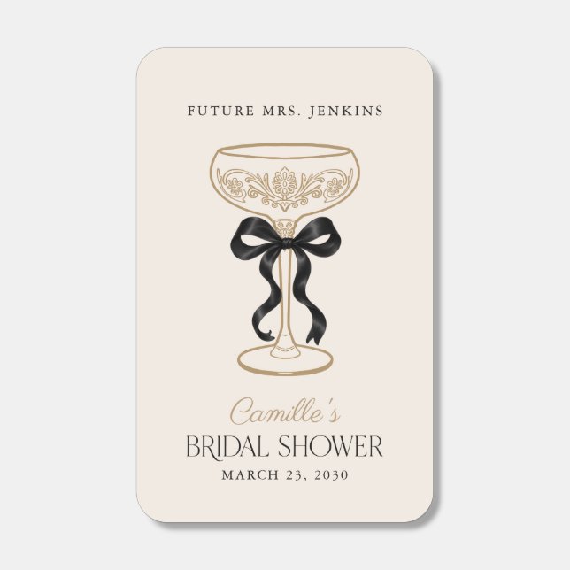 The Future Mrs Black Bow Matchbox Favor Matchboxes (Front)